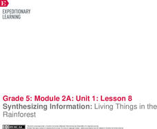 Synthesizing Information: Living Things in the Rainforest Lesson Plan Synthesizing Information: Living Things in the Rainforest Lesson Plan