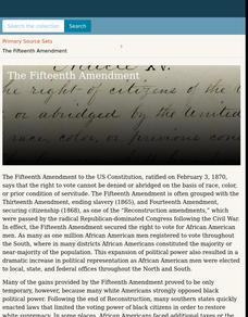 The Fifteenth Amendment Activity The Fifteenth Amendment Activity