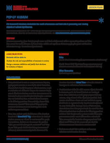 Pop-Up Museum Lesson Plan Pop-Up Museum Lesson Plan