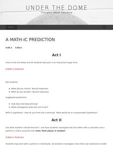 A Math-ic Prediction Activity A Math-ic Prediction Activity