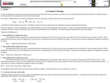 Le Chatelier's Principle Worksheet Le Chatelier's Principle Worksheet
