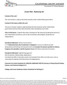 Balancing Act: The Three Branches Lesson Plan Balancing Act: The Three Branches Lesson Plan