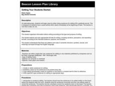 Getting Your Students Started Lesson Plan Getting Your Students Started Lesson Plan