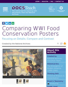 Comparing WWI Food Conservation Posters Interactive Comparing WWI Food Conservation Posters Interactive