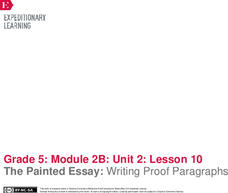 The Painted Essay: Writing Proof Paragraphs Lesson Plan The Painted Essay: Writing Proof Paragraphs Lesson Plan