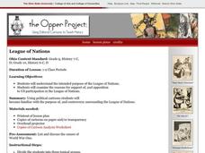 League of Nations Lesson Plan League of Nations Lesson Plan