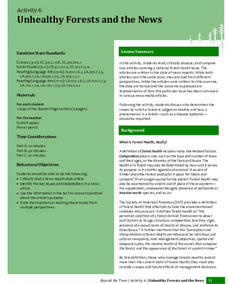 Unhealthy Forests and the News Lesson Plan Unhealthy Forests and the News Lesson Plan