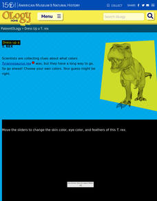 Dress up a T. Rex Interactive Dress up a T. Rex Interactive