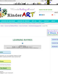 Learning Rhymes Lesson Plan Learning Rhymes Lesson Plan