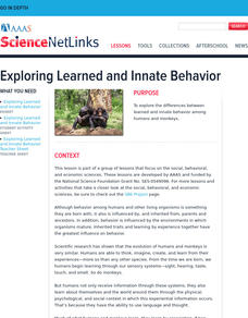 Exploring Learned and Innate Behavior Lesson Plan Exploring Learned and Innate Behavior Lesson Plan