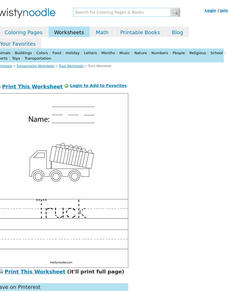 Customized Handwriting:  Truck Interactive Customized Handwriting:  Truck Interactive