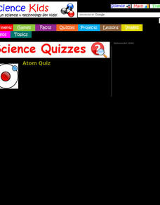 Science:  Atom Quiz Interactive Science:  Atom Quiz Interactive