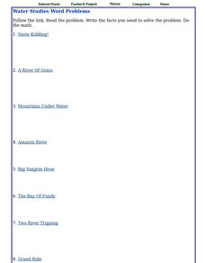 Water Studies Word Problems Interactive Water Studies Word Problems Interactive