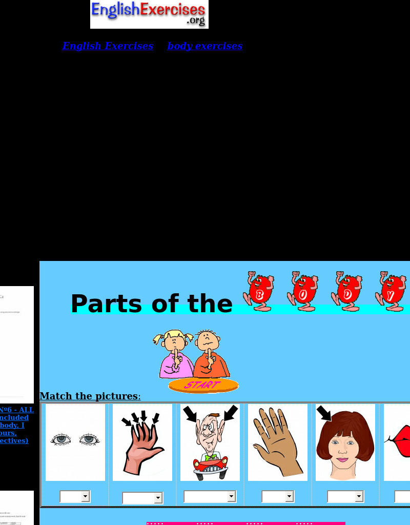 ESL: Parts of the Body Interactive ESL: Parts of the Body Interactive