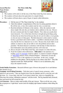 The Three Little Pigs Lesson Plan The Three Little Pigs Lesson Plan