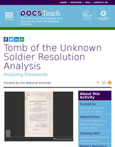 Tomb of the Unknown Soldier Resolution Analysis Interactive Tomb of the Unknown Soldier Resolution Analysis Interactive