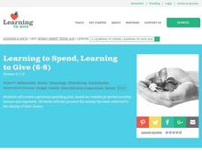 Learning to Spend, Learning to Give Lesson Plan Learning to Spend, Learning to Give Lesson Plan