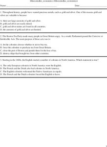 4th Grade Social Studies/Economics Multiple Choice Practice Worksheet 4th Grade Social Studies/Economics Multiple Choice Practice Worksheet