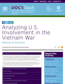 Analyzing US Involvement in the Vietnam War Interactive Analyzing US Involvement in the Vietnam War Interactive