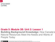 EngageNY Grade 5 ELA Module 3b, Unit 2: How Canada’s Resources Are Used to Meet People’s Needs and Wants Today EngageNY Grade 5 ELA Module 3b, Unit 2: How Canada’s Resources Are Used to Meet People’s Needs and Wants Today