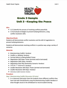 Keeping the Peace Lesson Plan Keeping the Peace Lesson Plan