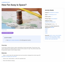 How Far Away Is Space? Activity How Far Away Is Space? Activity