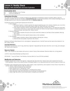Reality Check Lesson Plan Reality Check Lesson Plan