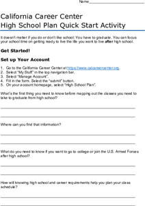 California Career Center Career Action Plan Web App Quick Start Activity California Career Center Career Action Plan Web App Quick Start Activity