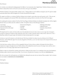 Workforce Solutions 4-5 Lessons Lesson Plan Workforce Solutions 4-5 Lessons Lesson Plan