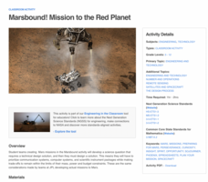 Marsbound! Mission to the Red Planet Activity Marsbound! Mission to the Red Planet Activity