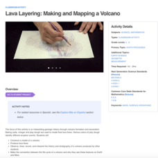 Lava Layering: Making and Mapping a Volcano Activity Lava Layering: Making and Mapping a Volcano Activity