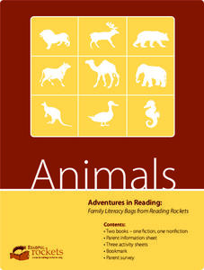 Reading Adventure Pack: Animals Activity Reading Adventure Pack: Animals Activity