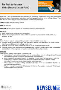 The Tools to Persuade Lesson Plan The Tools to Persuade Lesson Plan