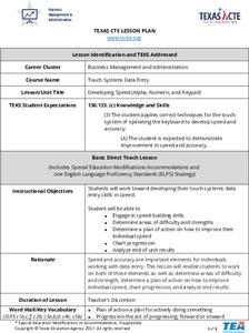Developing Speed (Alpha, Numeric, and Keypad) Lesson Plan Developing Speed (Alpha, Numeric, and Keypad) Lesson Plan