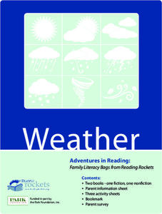 Reading Adventure Pack: Weather Activity Reading Adventure Pack: Weather Activity