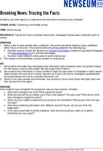 Breaking News: Tracing the Facts Lesson Plan Breaking News: Tracing the Facts Lesson Plan