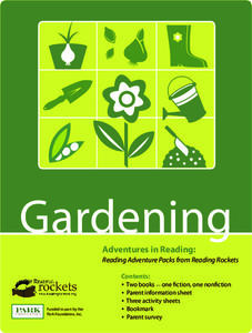 Reading Adventure Pack: Gardening Activity Reading Adventure Pack: Gardening Activity
