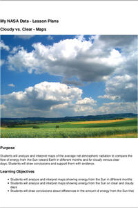 Cloudy vs. Clear - Maps Lesson Plan Cloudy vs. Clear - Maps Lesson Plan