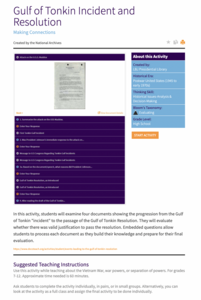 Gulf of Tonkin Incident and Resolution Interactive Gulf of Tonkin Incident and Resolution Interactive