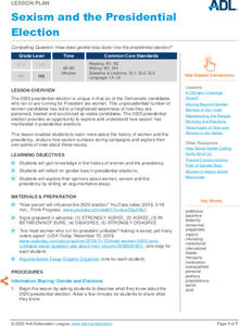 Sexism and the Presidential Election Lesson Plan Sexism and the Presidential Election Lesson Plan