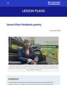 Pandemic Poetry Lesson Plan Pandemic Poetry Lesson Plan