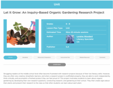 Let It Grow: An Inquiry-Based Organic Gardening Research Project Unit Plan Let It Grow: An Inquiry-Based Organic Gardening Research Project Unit Plan