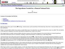 The Ingredients Needed for a Musical National Park Lesson Plan The Ingredients Needed for a Musical National Park Lesson Plan