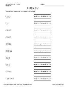 Letter Cc Worksheet Letter Cc Worksheet