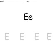 Letter E Worksheet Letter E Worksheet