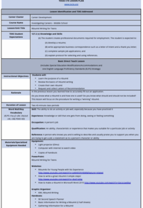 Résumé Writing for Teens Lesson Plan Résumé Writing for Teens Lesson Plan