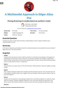A Multimodal Approach To Edgar Allan Poe Using Drawing To Understand An Author's Style Lesson Plan A Multimodal Approach To Edgar Allan Poe Using Drawing To Understand An Author's Style Lesson Plan