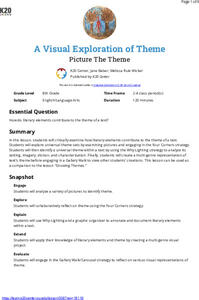 A Visual Exploration Of Theme: Picture The Theme Lesson Plan A Visual Exploration Of Theme: Picture The Theme Lesson Plan
