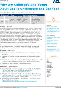 Why are Children’s and Young Adult Books Challenged and Banned? Lesson Plan Why are Children’s and Young Adult Books Challenged and Banned? Lesson Plan