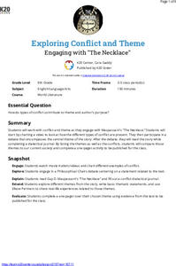 Exploring Conflict And Theme: Engaging With "The Necklace" Lesson Plan Exploring Conflict And Theme: Engaging With "The Necklace" Lesson Plan